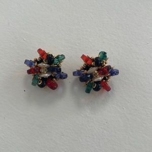 80s multi color earrings
